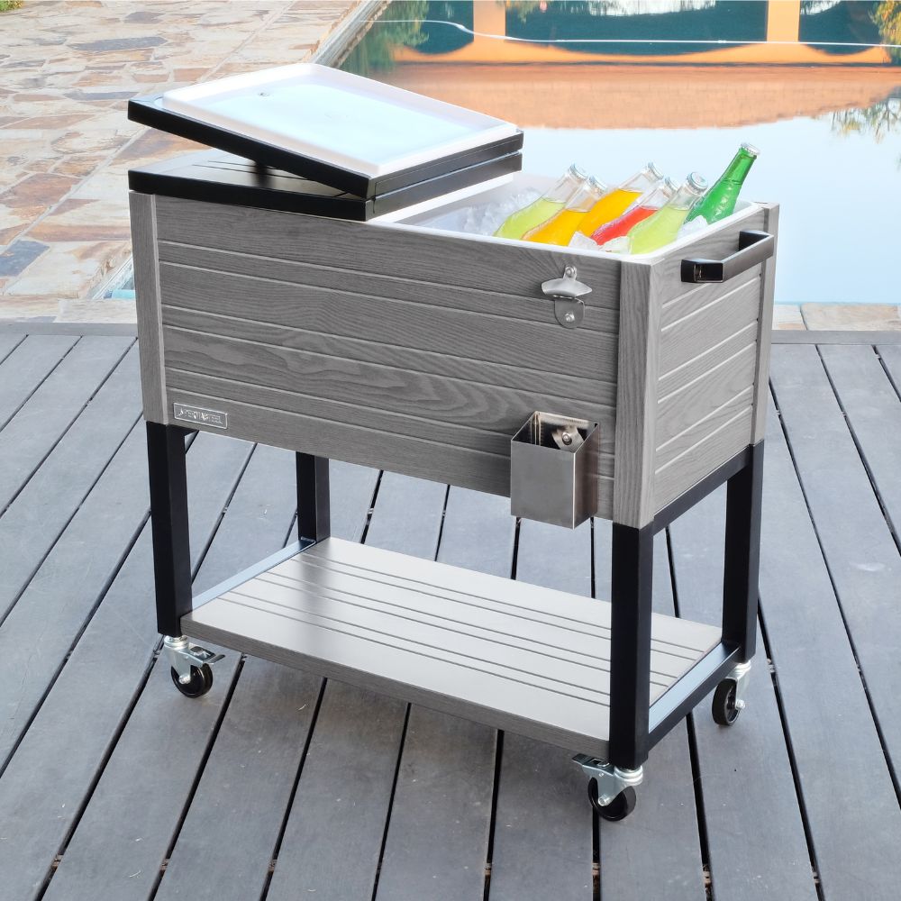 Woodgrain Furniture Style Patio Cooler