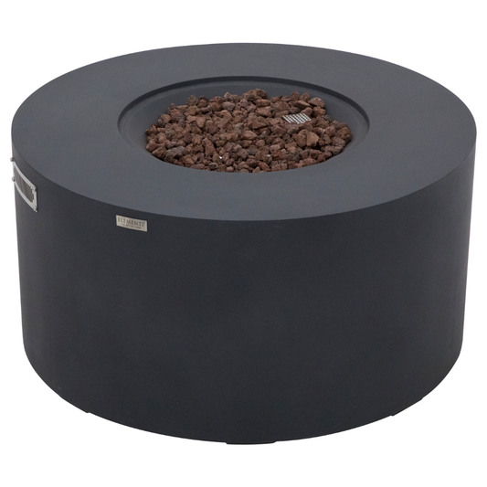 Pacaya Dark Grey Cast Concrete Fire Table