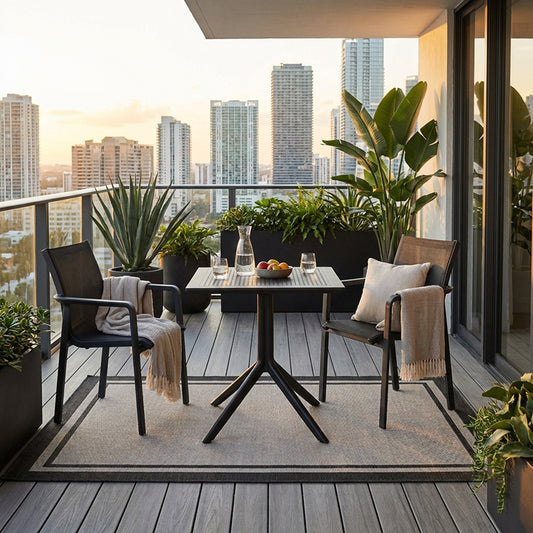 Pacific 3pc Square Bistro Set