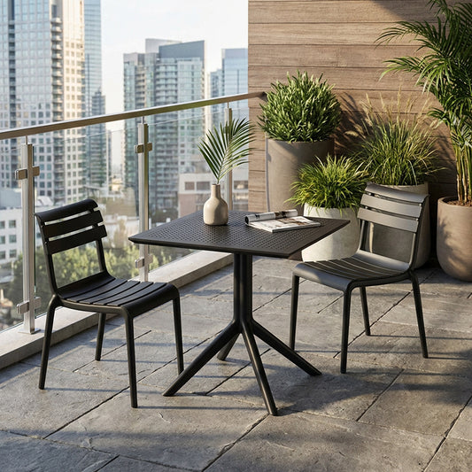 Paris Side Chair 3pc Square Bistro Set