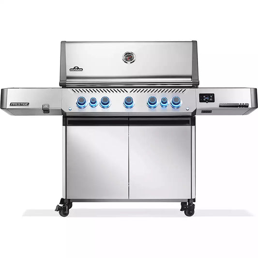 Napoleon Prestige 665 Connect with Infrared Side and Rear Burner Gas Grill - Stainless Steel