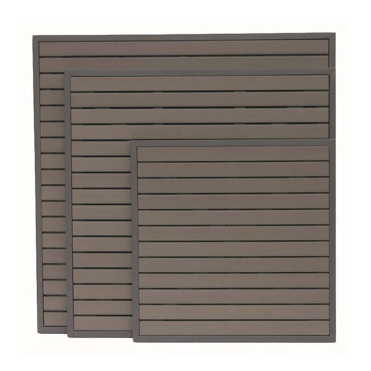 24" Square Teak Durawood with Aluminum Frame Table Top