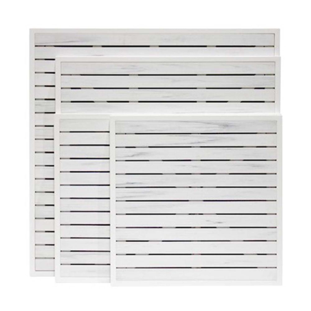 24" Square Teak Durawood with Aluminum Frame Table Top