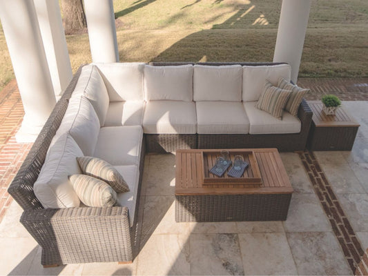 Sanibel Wicker 3pc Sectional