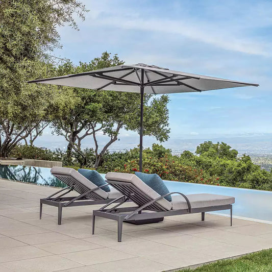 8' Square Libra Umbrella - Shadow Graphite Frame