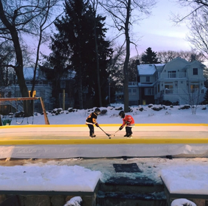 A photo of kids ice skating.
