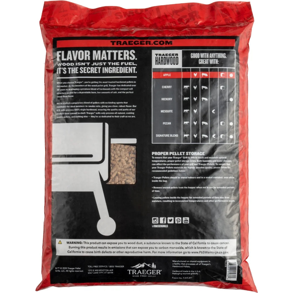 Traeger Apple Pellets - Value Bundle of 4 Bags