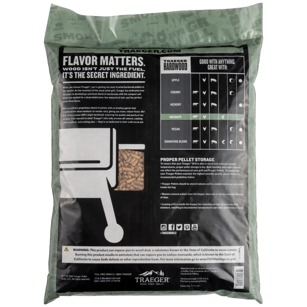 Traeger Mesquite Pellets - Value Bundle of 4 Bags