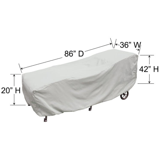 Large Chaise Lounger Cover - 36"W x 86"D x 20"H x 42"H