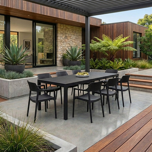 Tulum 9pc Extension Dining Set