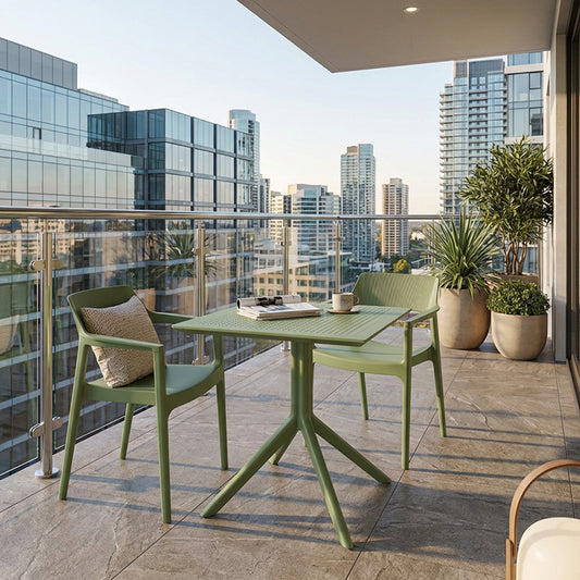 Tulum 3pc Square Bistro Set