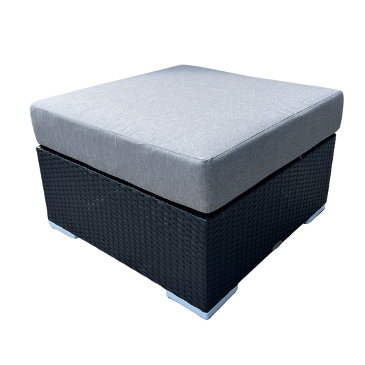 Universal Wicker Ottoman - Caviar Black
