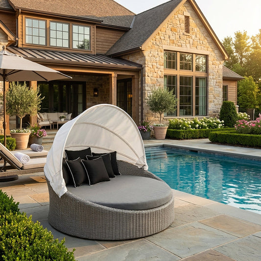 Universal Wicker Daybed - Driftwood