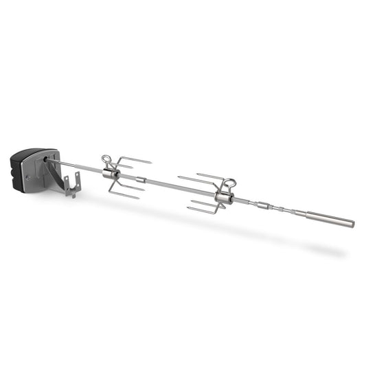 Weber Searwood 600 & Spirit Gas Grill Rotisserie
