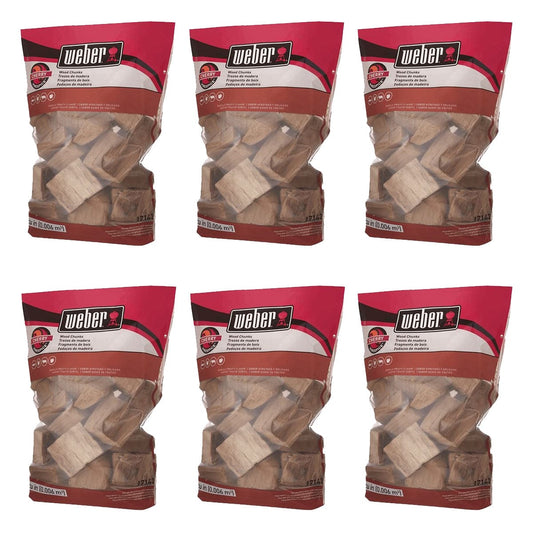 Weber Cherry Wood Chunks - Value Bundle of 6 Bags