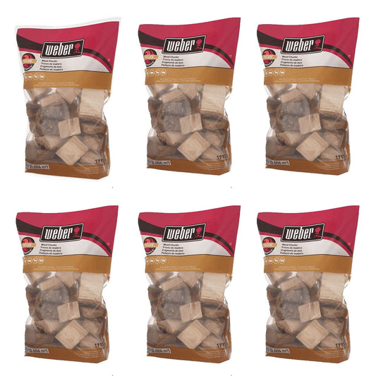 Weber Pecan Chunks - Value Bundle of 6 Bags