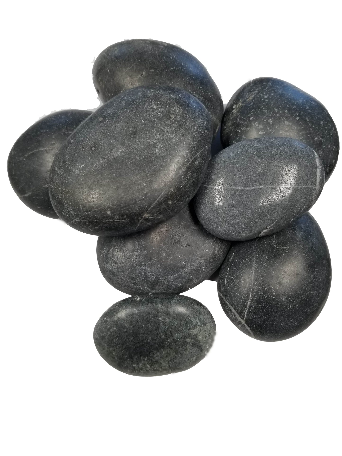 2"-3" Polished Slate-Black Beach Stones