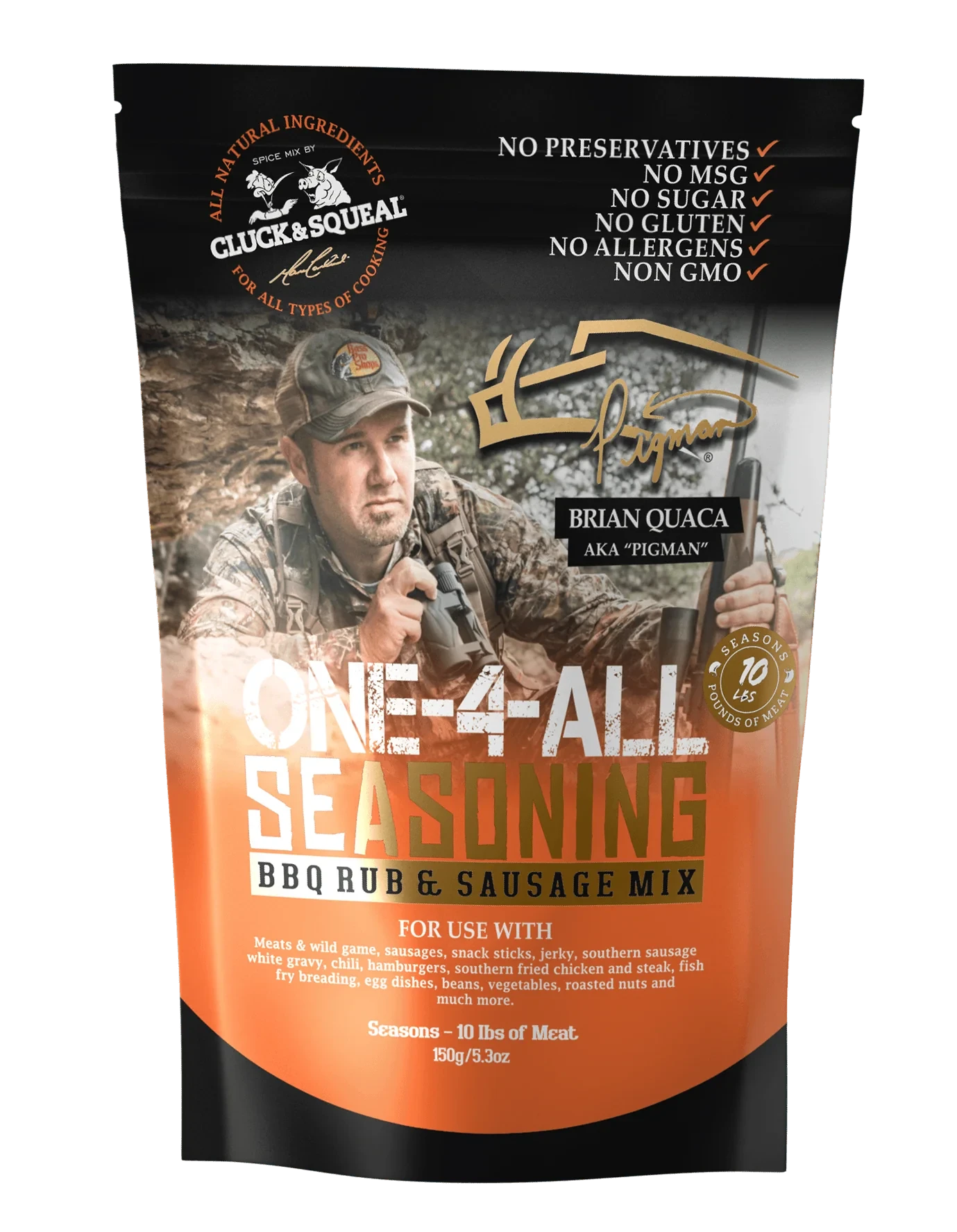 Cluck & Squeal One-4-All Seasoning, BBQ Rub & Sausage Mix