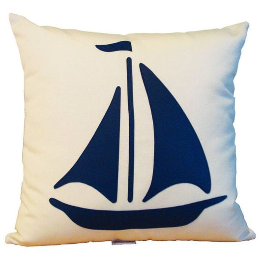 Sunbrella Icon Toss Cushion - Sailboat