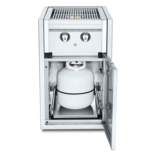 Crown Verity Infinite Series Small Built-In Cabinet with Dual Side Burner & Propane Holder