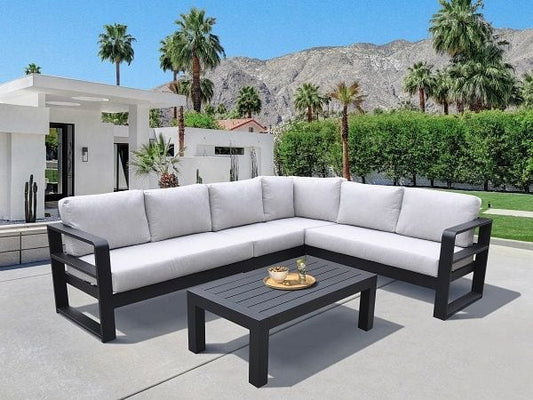 Villa 4pc Sectional - Black **QUICK SHIP**