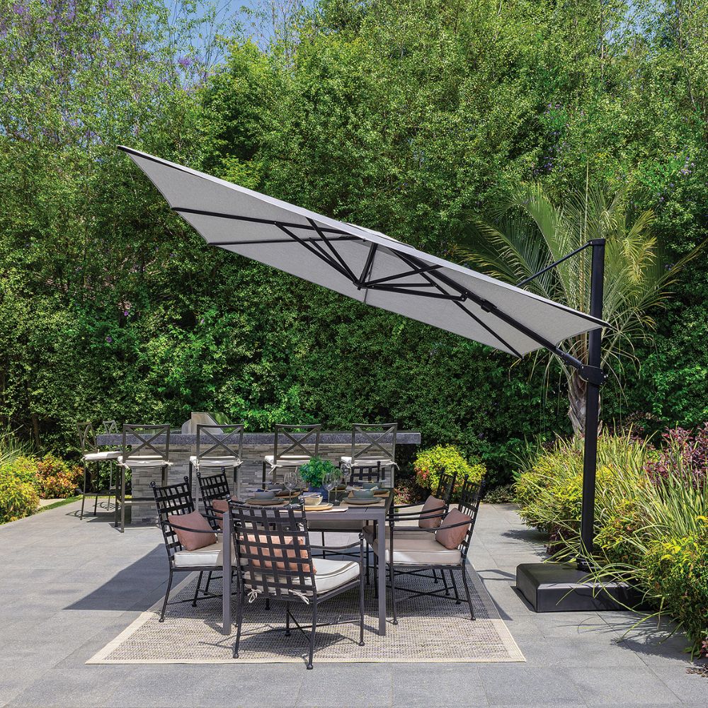 10' Sq AG25 TG Sunbrella Parasol - Black Frame