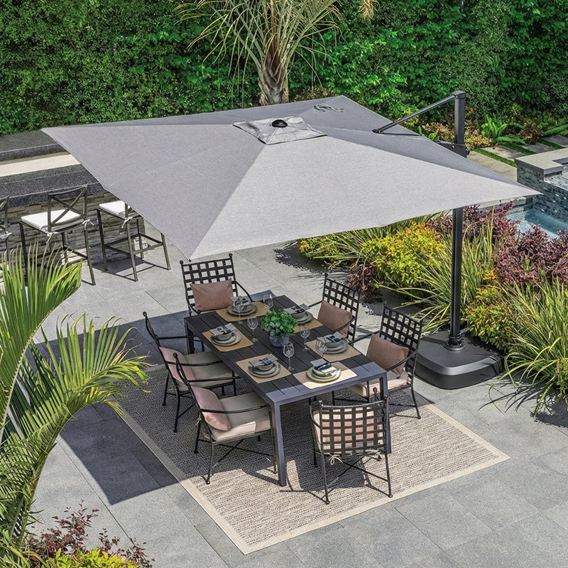 10' Sq AG25 TG Sunbrella Parasol - Black Frame
