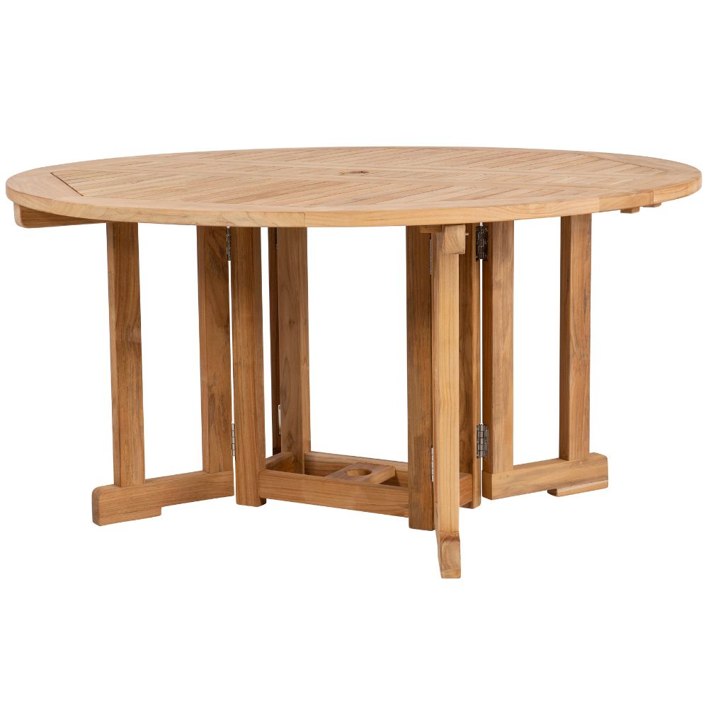 Drop-Leaf Teak Dining Table