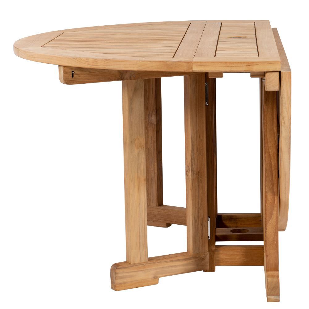 Drop-Leaf Teak Dining Table