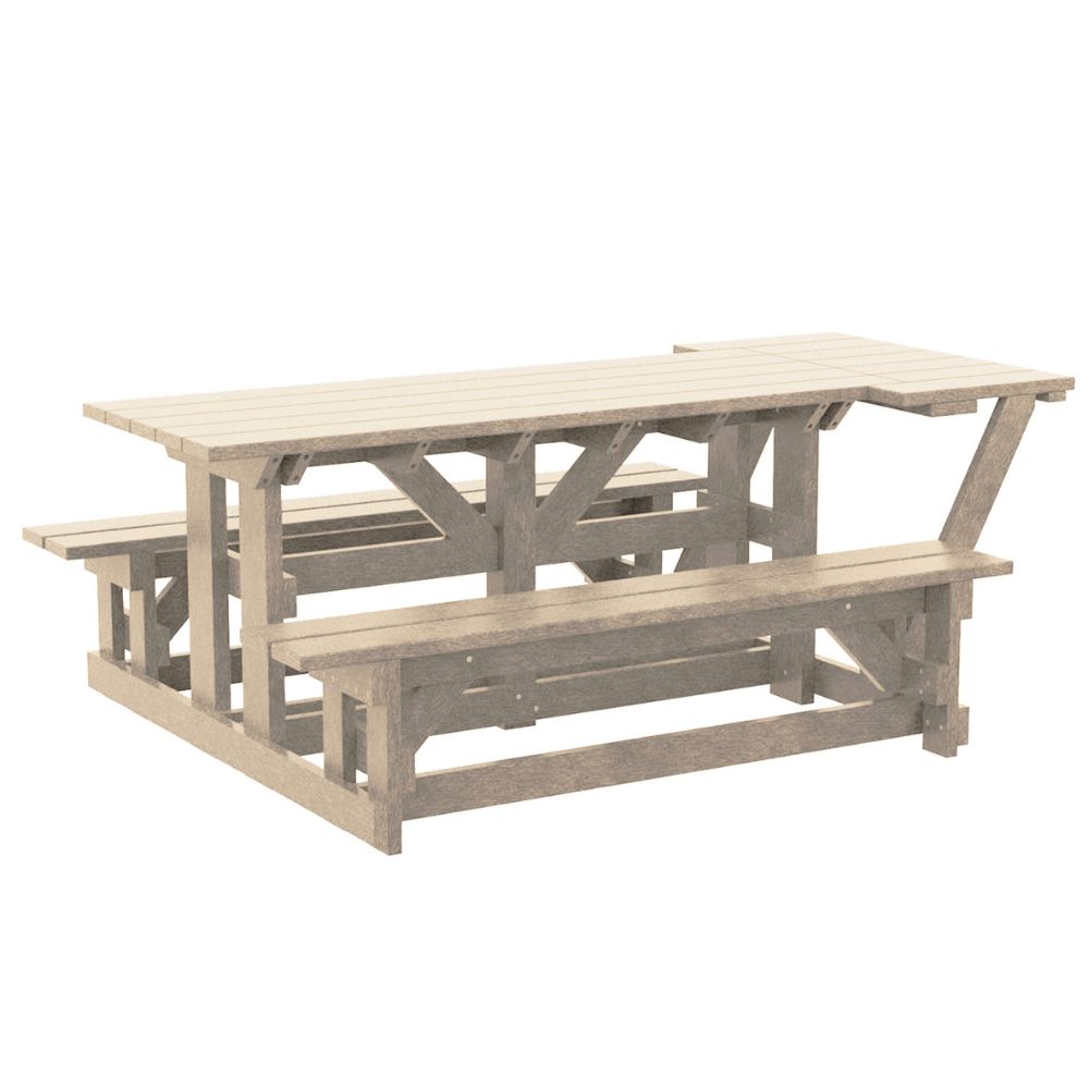 72" Rectangular Adirondack Picnic Table with Wheelchair Access