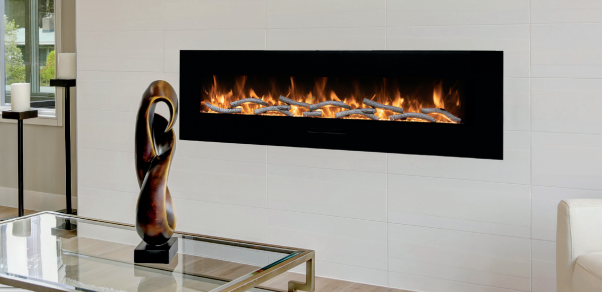 Amantii Smart 72" Flushed Wall Mount Electric Fireplace