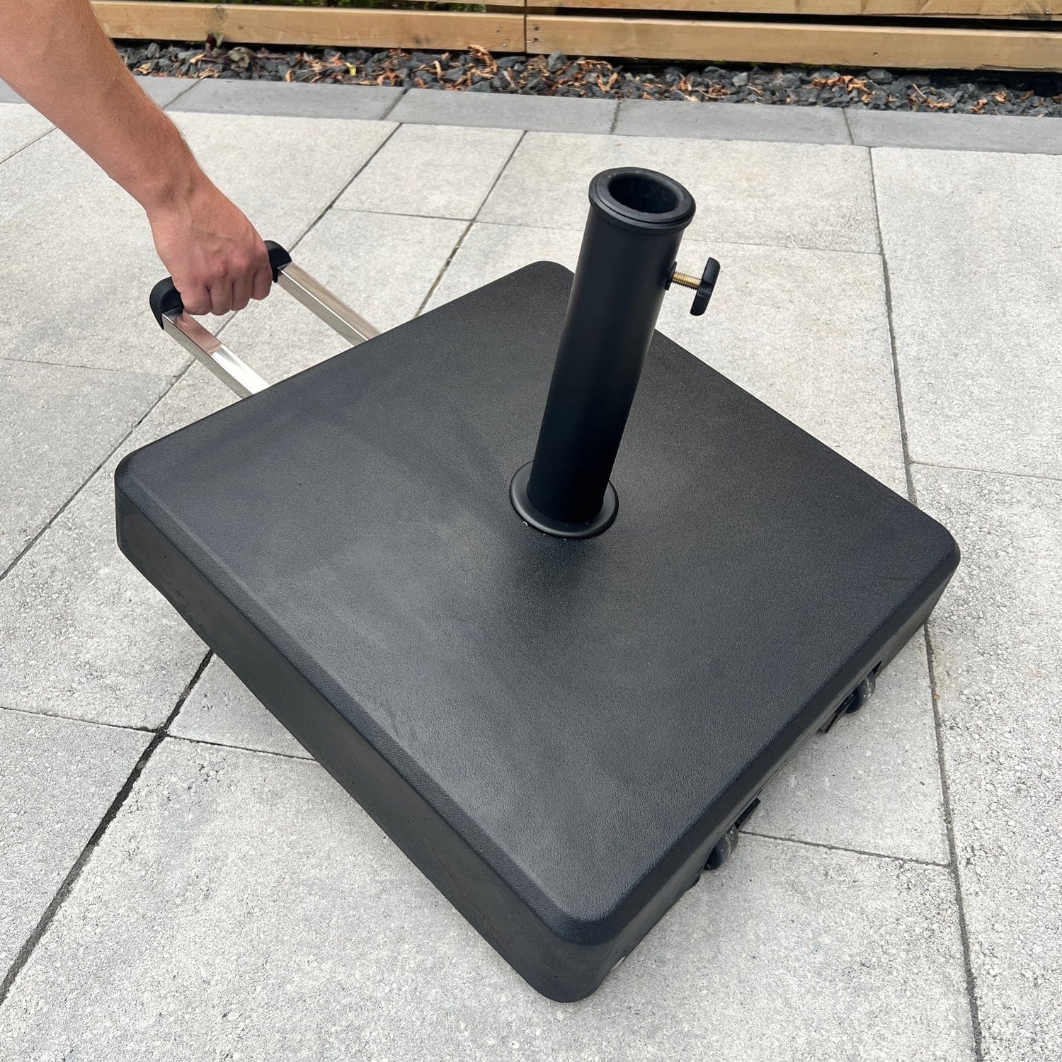 75 lb patio umbrella stand 75lbs Concrete Umbrella Base with Wheels – InsideOut
