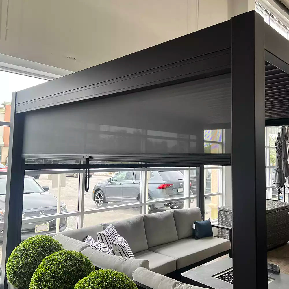 Alora 10' x 13' Pergola with 10' Roller Blind & 13' Roller Blind