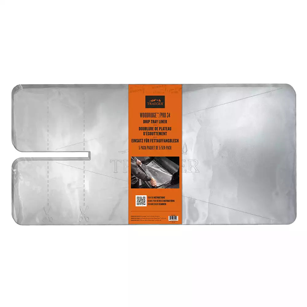 Traeger Woodridge Series/Pro 34 Drip Tray Liner - 5 Pack