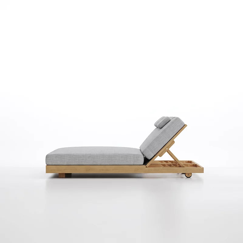 Brie Teak Chaise Lounge