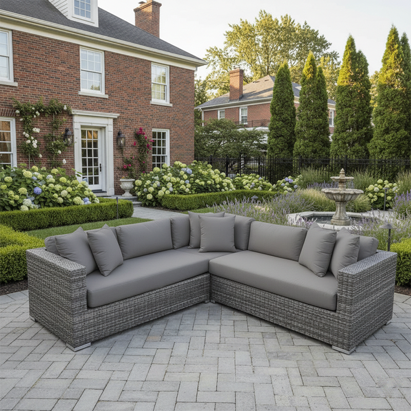Brooklyn 3pc Sectional - White Mushroom