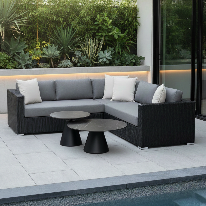 Brooklyn 3pc Sectional - Caviar Black