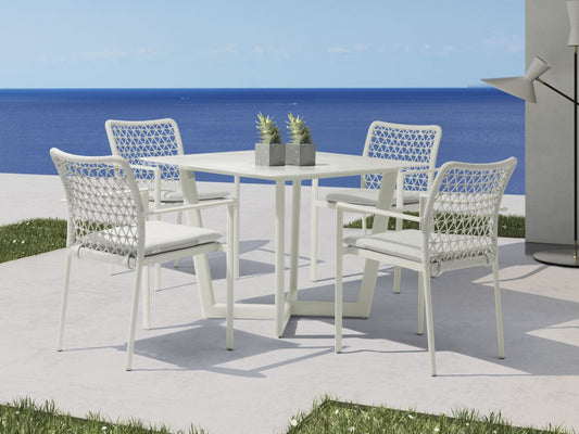 Club / Cuddle Collection 5pc Dining Set with Square Table