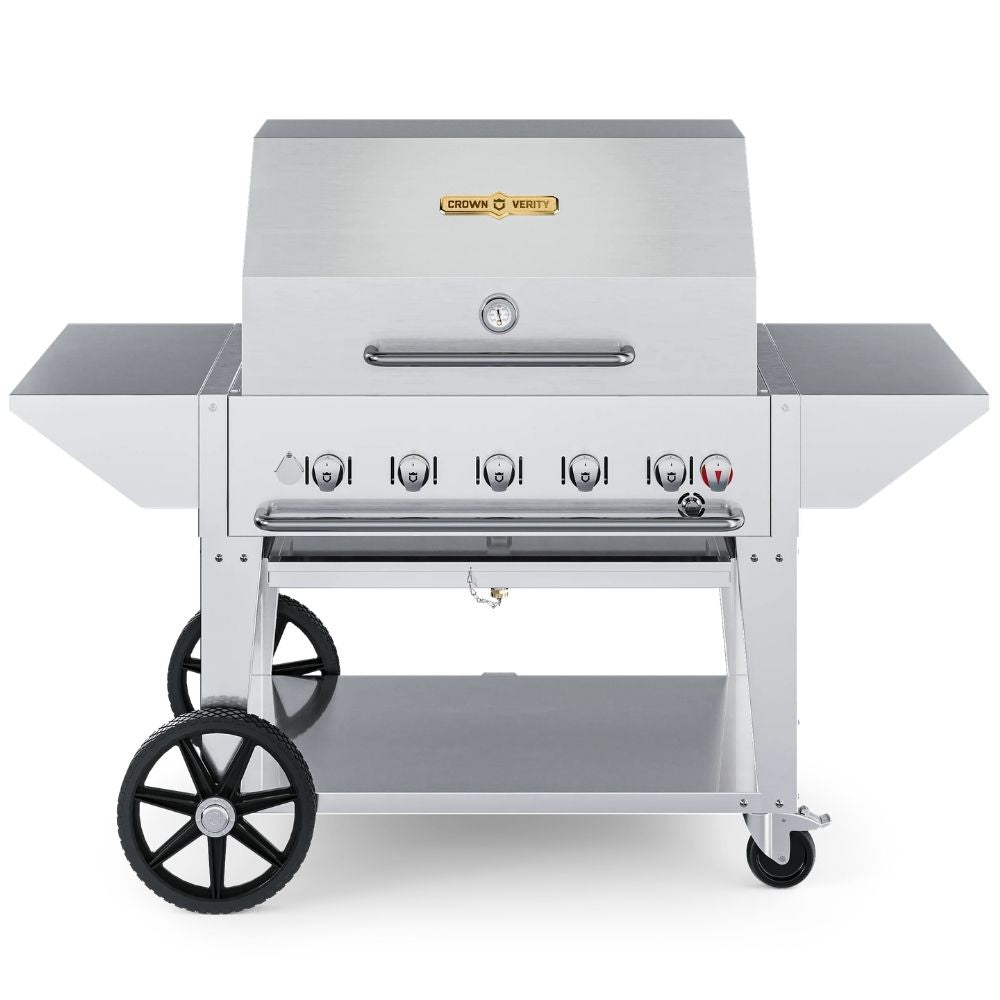 Crown Verity 36" Mobile Grill: Pro Package with Dual Shelves