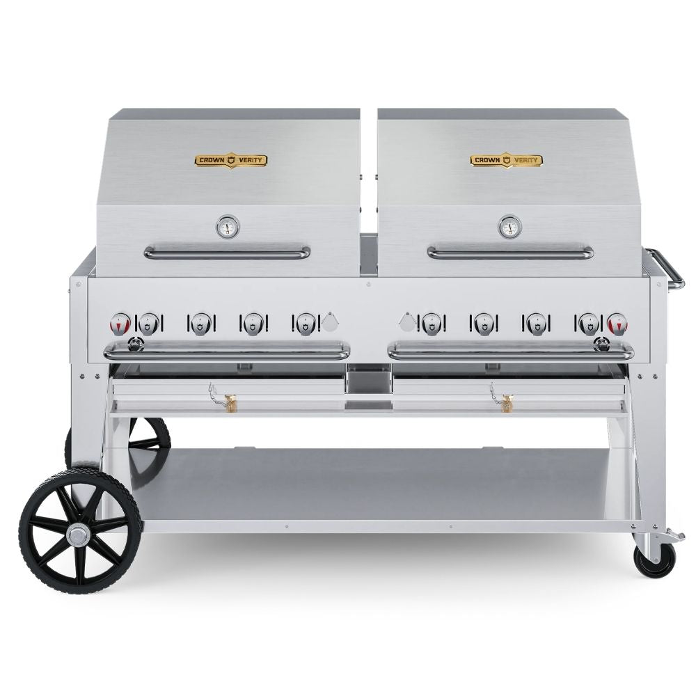 Crown Verity 60" Mobile Grill: Dual Roll Dome