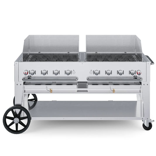 Crown Verity 60" Mobile Grill: Dual Windguards