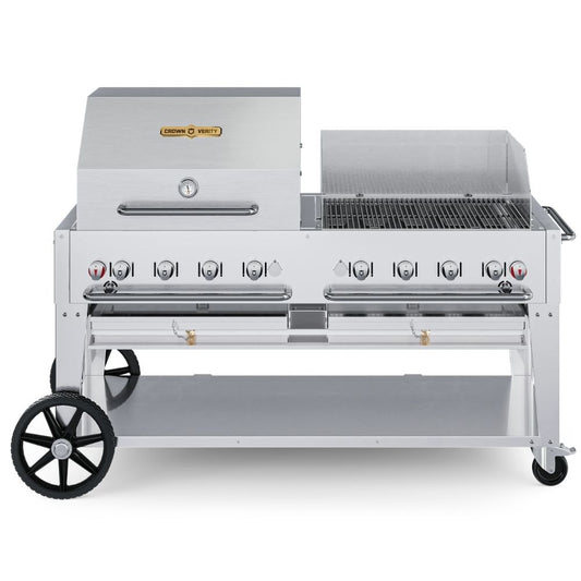 Crown Verity 60" Mobile Grill: Roll Dome & Windguard