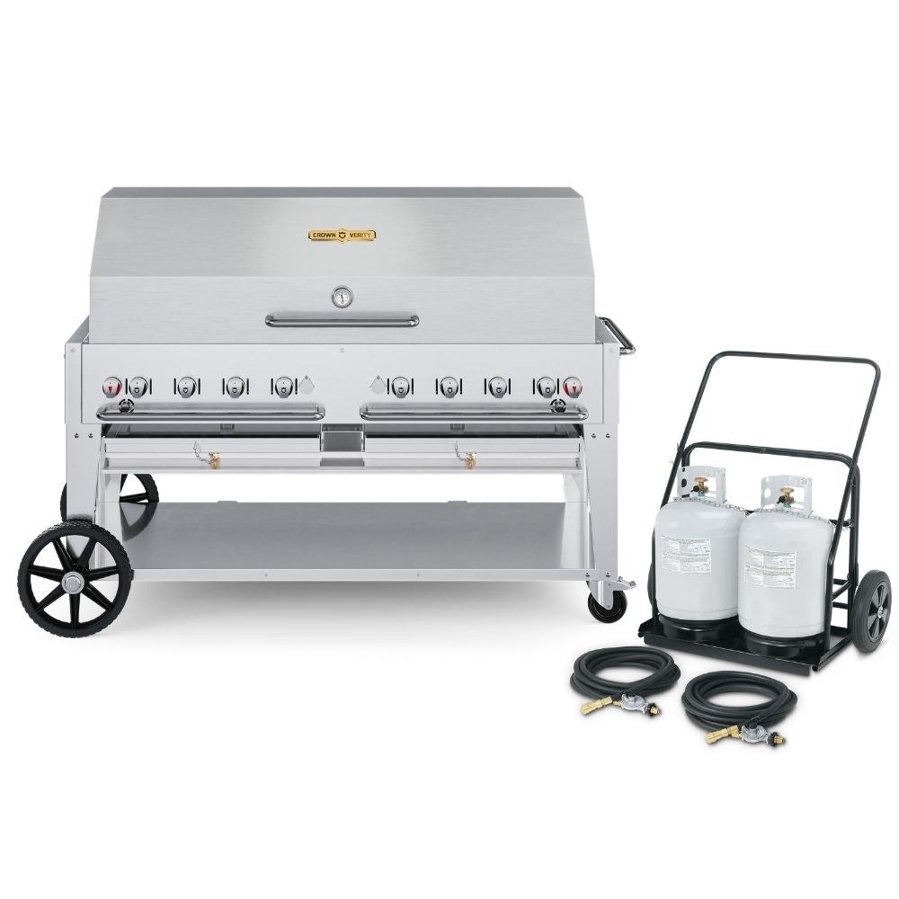 Crown Verity 60" Mobile Grill with Propane Cart: Single Dome