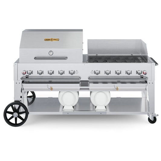 Crown Verity 72" Club Series Gas Grill: Roll Dome & Windguard