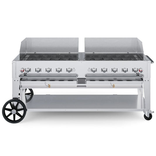 Crown Verity 72" Mobile Grill: Dual Windguards