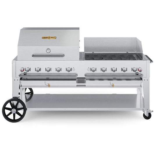 Crown Verity 72" Mobile Grill: Roll Dome & Windguard
