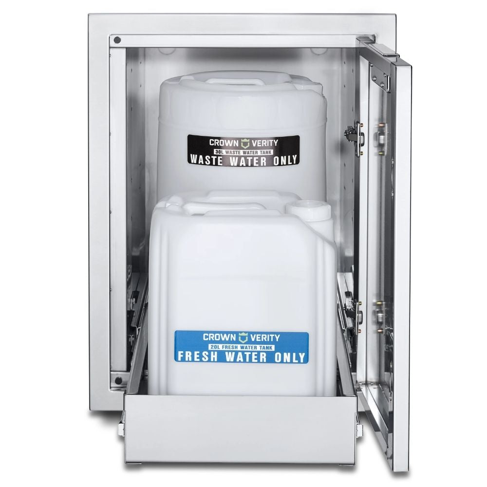 Crown Verity Infinite Series Large Built-In Cabinet: Water Bin Storage