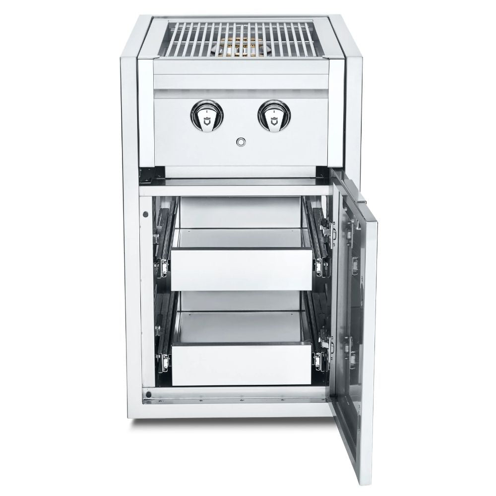 Crown Verity Infinite Series Modular Cabinet: Dual Side Burner & 2 Drawers - Natural Gas