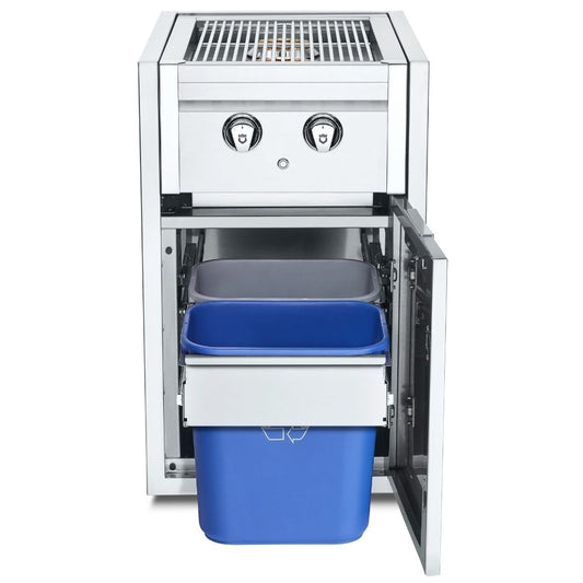 Crown Verity Infinite Series Small Cabinet: Built-In Dual Side Burner & Garbage Holder - Natural Gas