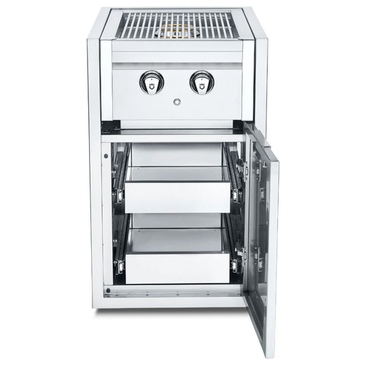 Crown Verity Infinite Series Small Cabinet: Built-In Dual Side Burner & 2 Drawers - Natural Gas